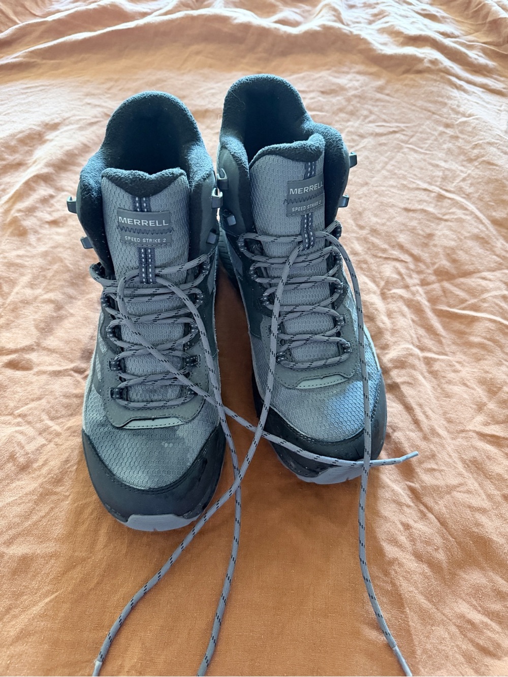 Merrell Men’s Gray and Black Speed Strike 2 Hiking Boots